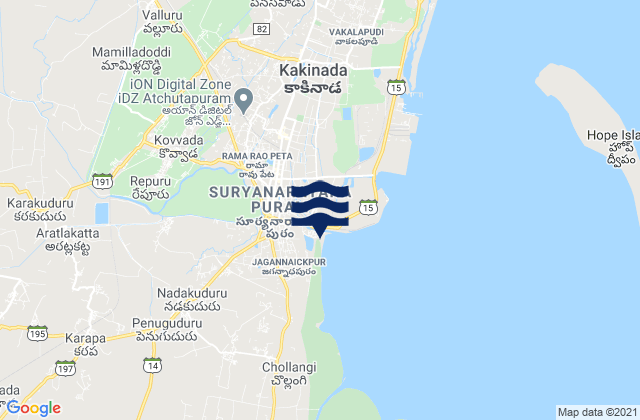Ramanayyapeta, India tide times map