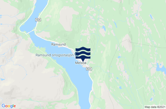 Ramsund, Norway tide times map