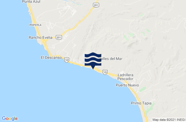 Rancho Santini, Mexico tide times map