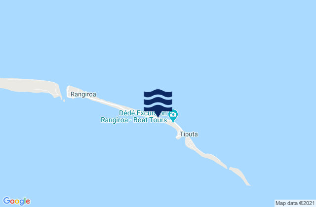 Rangiroa, French Polynesia tide times map
