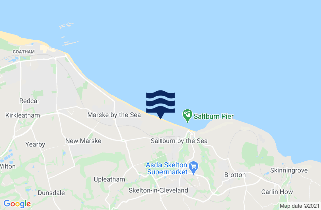 Redcar and Cleveland, United Kingdom tide times map