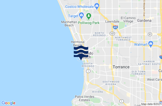 Redondo Beach, United States tide chart map