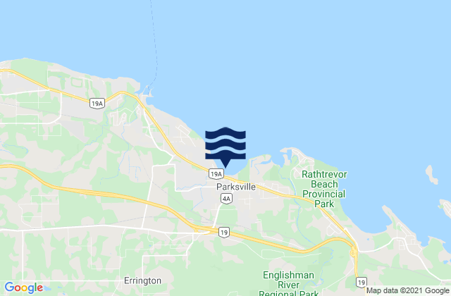 Regional District of Nanaimo, Canada tide times map