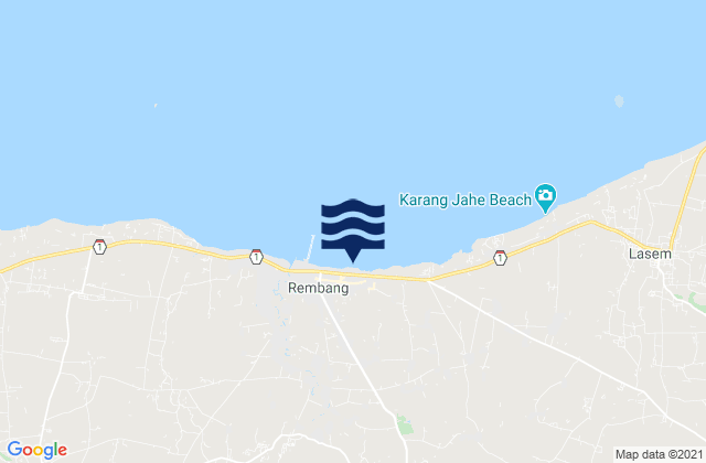 Rembang, Indonesia tide times map