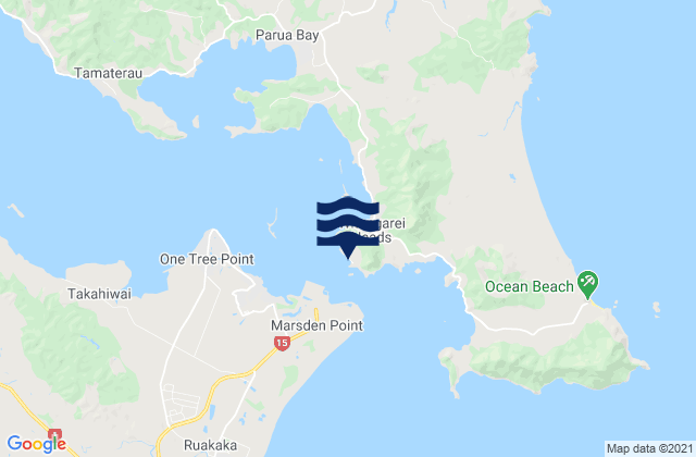 Reotahi Bay, New Zealand tide times map