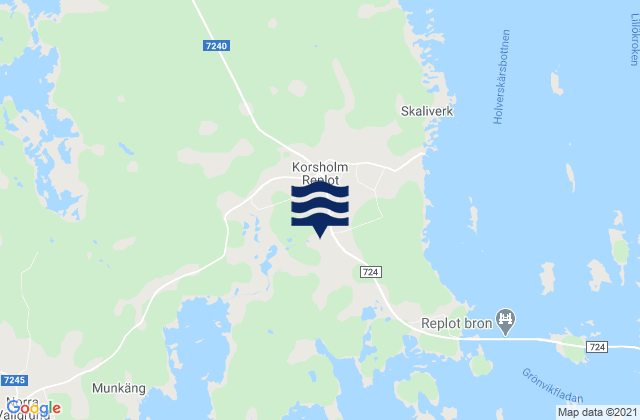 Replot, Finland tide times map