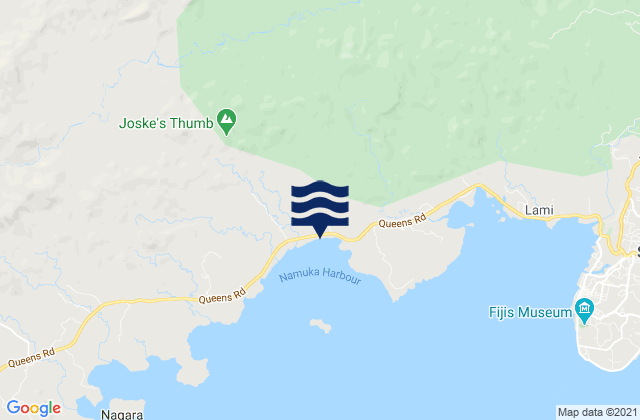 Rewa Province, Fiji tide times map