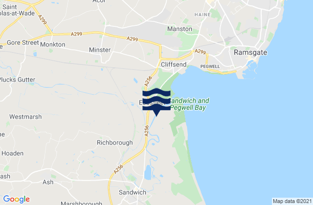 Richborough, United Kingdom tide times map