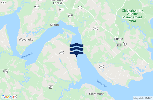 Richmond River Locks (James River), United States tide chart map