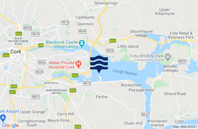 Ring Mahon Strand, Ireland tide times map