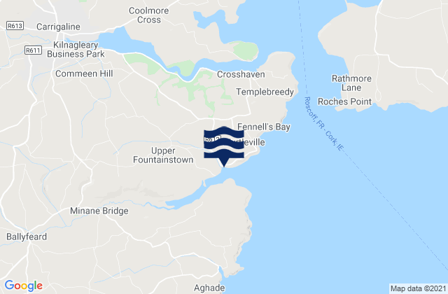 Ringabella Bay, Ireland tide times map