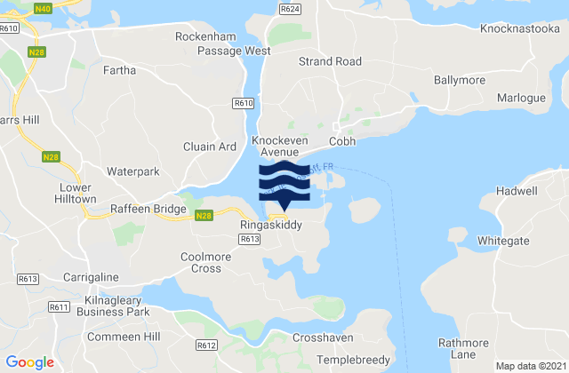 Ringaskiddy, Ireland tide times map