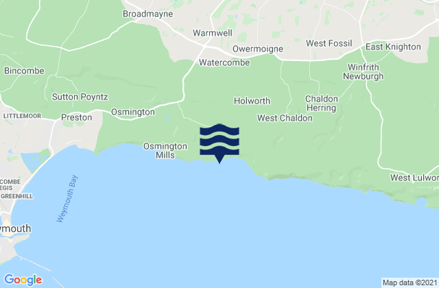 Ringstead Bay Beach, United Kingdom tide times map