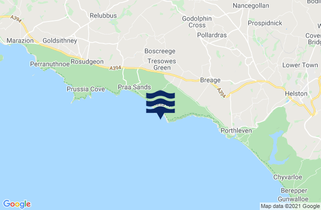 Rinsey Head Beach, United Kingdom tide times map