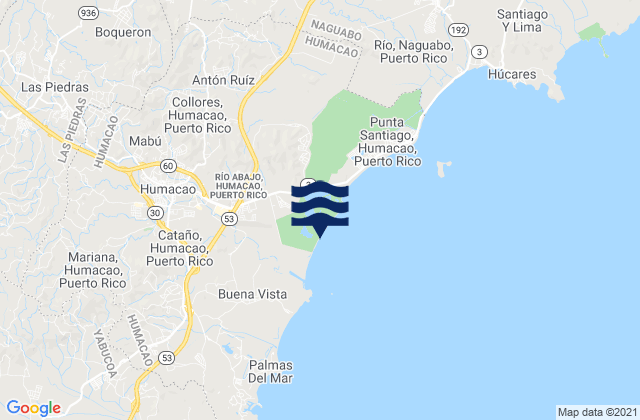 Rio Abajo Barrio, Puerto Rico tide times map