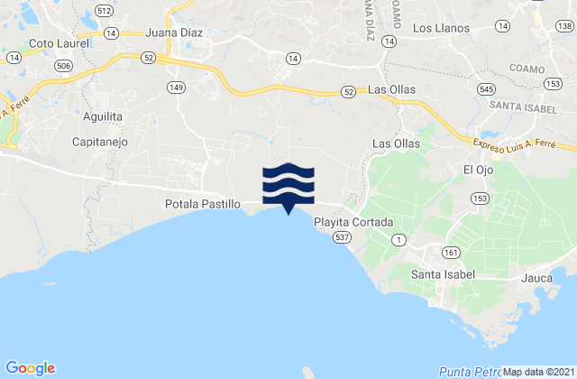 Rio Canas Abajo Barrio, Puerto Rico tide times map