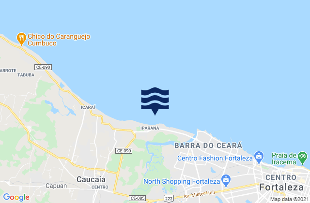 Rio Ceara (bar), Brazil tide times map