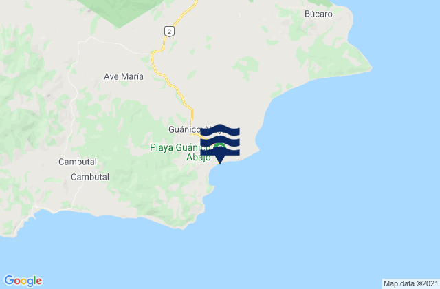 Rio Guanico, Panama tide times map