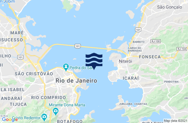 Rio de Janeiro Harbour, Brazil tide times map