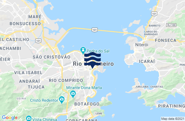 Rio de Janeiro, Brazil tide times map