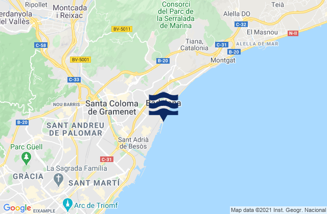 Ripollet, Spain tide times map