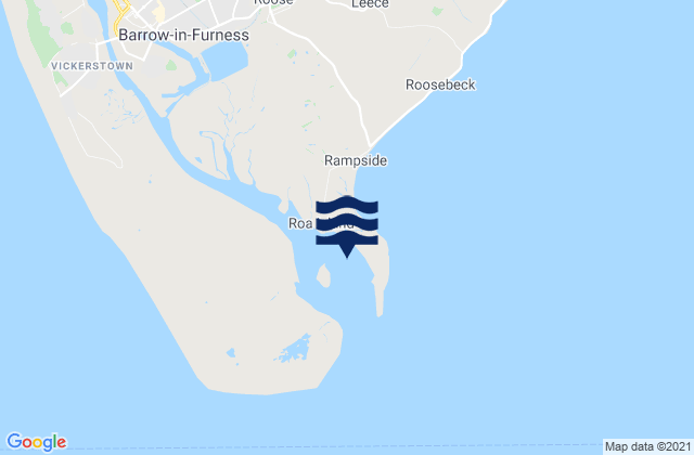 Roa Island, United Kingdom tide times map