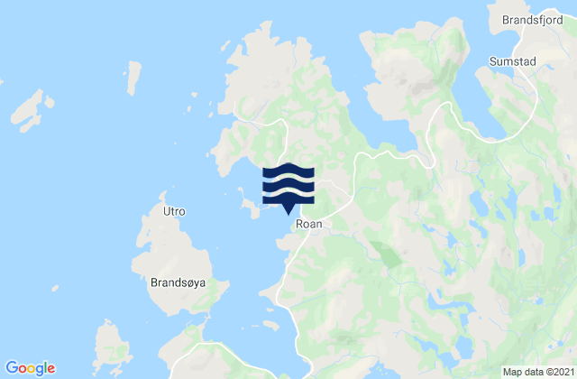 Roan, Norway tide times map