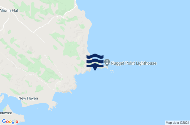 Roaring Bay, New Zealand tide times map