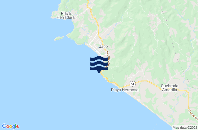 Roca Loca, Costa Rica tide times map