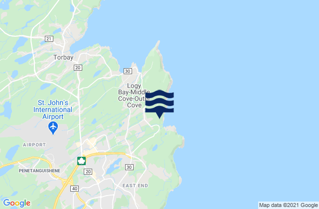 Roche Bay, Canada tide times map