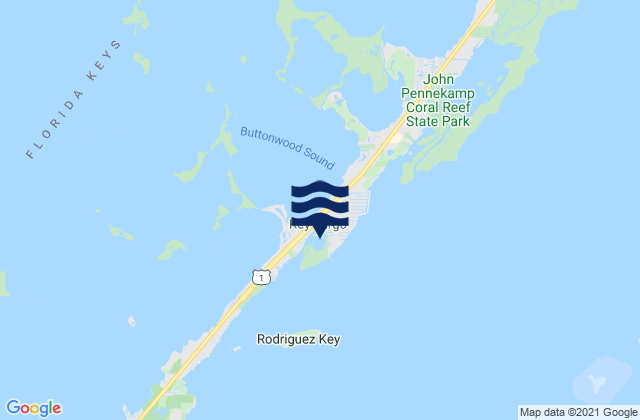 Rock Harbor Key Largo, United States tide chart map