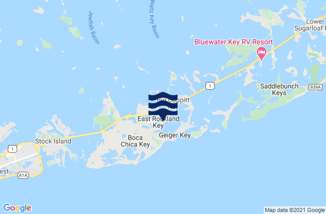 Rockland Key (Rockland Channel Bridge), United States tide chart map