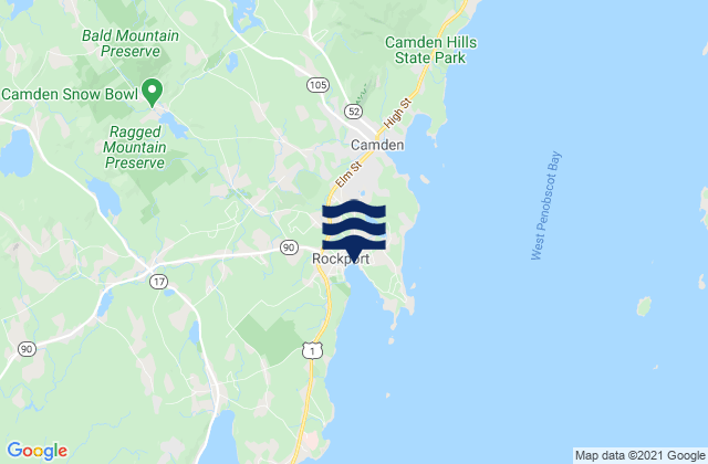 Rockport, United States tide chart map