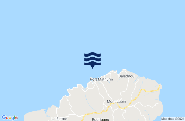 Rodrigues MU (Port Mathurin), Reunion tide times map