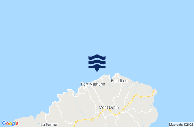 Rodriguez Island, Reunion tide times map