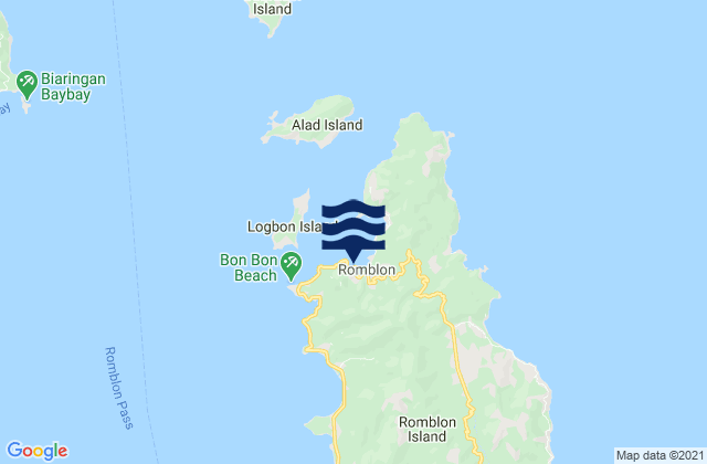 Romblon, Philippines tide times map