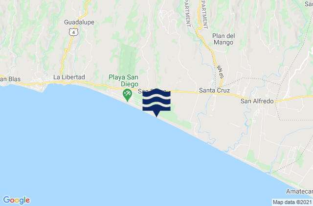 Rosario de Mora, El Salvador tide times map