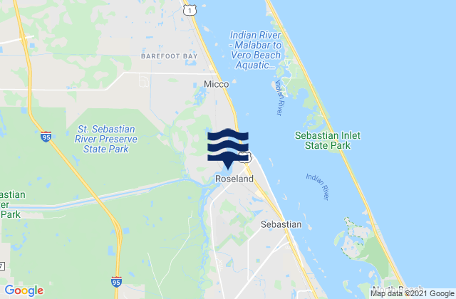 Roseland, United States tide chart map