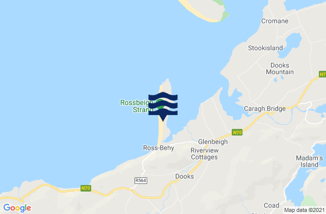 Rossbeigh Strand, Ireland tide times map