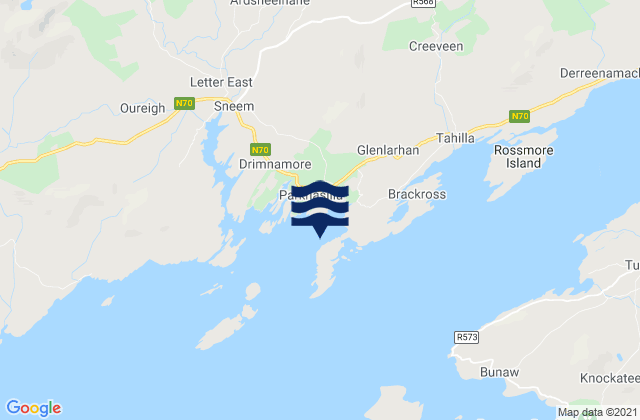 Rossdohan Island, Ireland tide times map