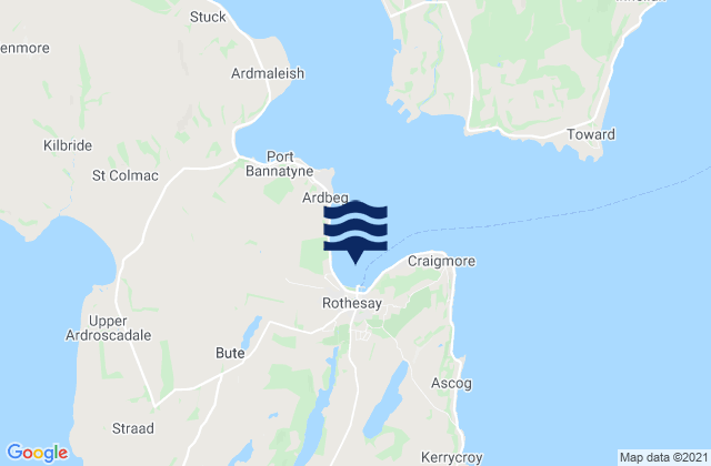 Rothesay Bay, United Kingdom tide times map