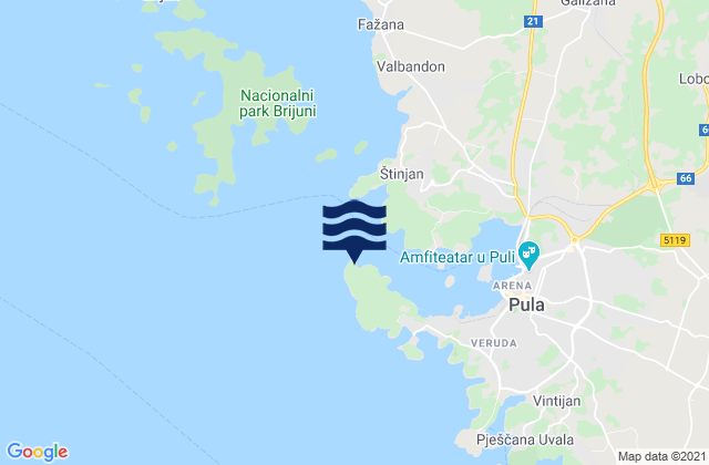 Rt Kumpare, Croatia tide times map