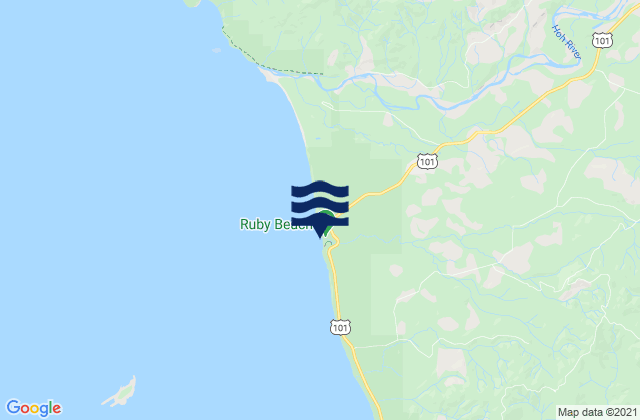 Ruby Beach, United States tide chart map