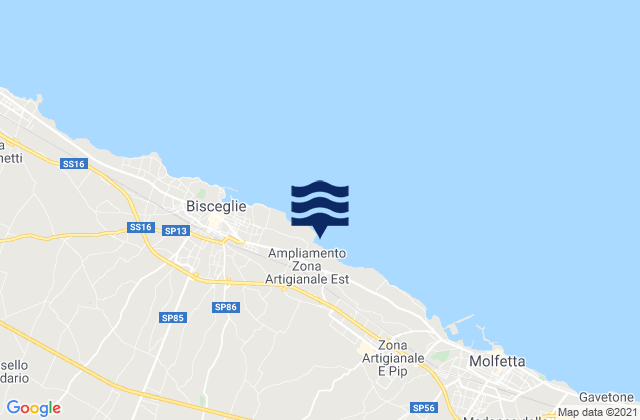 Ruvo di Puglia, Italy tide times map