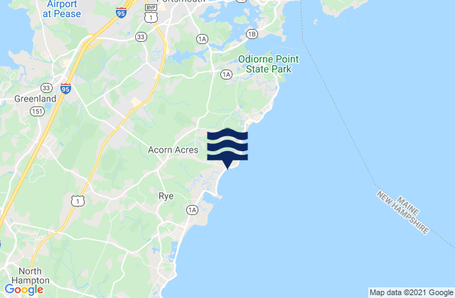 Rye North Beach Rye, United States tide chart map