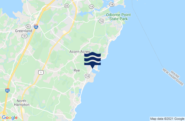 Rye, United States tide chart map