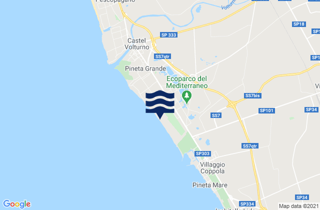 S.L.O Rodolfo beach, Italy tide times map
