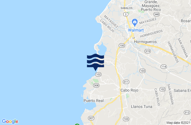 Sabana Eneas Barrio, Puerto Rico tide times map