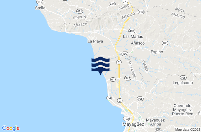 Sabanetas Barrio, Puerto Rico tide times map