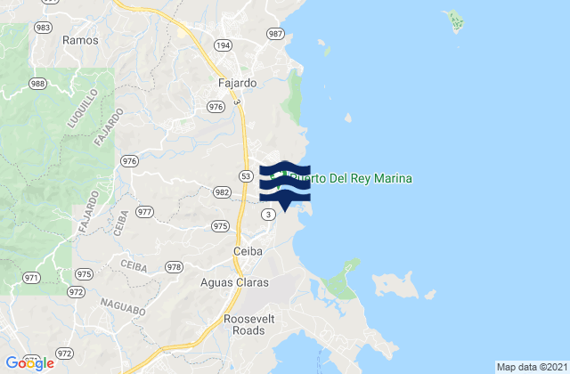 Saco Barrio, Puerto Rico tide times map